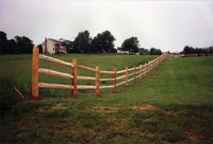 3 Rail Split Rail Wood Fence
