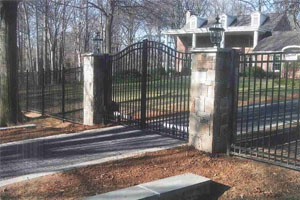 Ornamental Aluminum Double Gate Fence