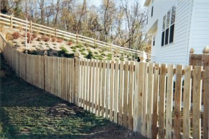 Spaced Picket with Flat Top Wood Fence