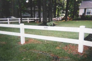 2 Rail Ranch Vinyl Fence