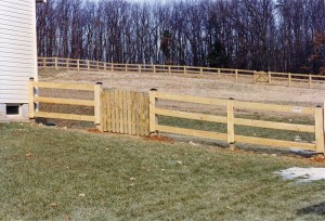 3 Board Paddock Wood Fence