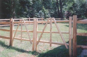 3 Rail Split Rail Double Gate