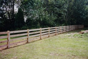 4 Board Paddock Wood Fence