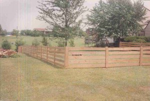 5 Board Paddock Wood Fence