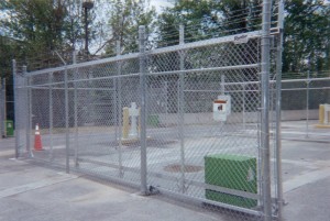 6 Foot Chain Link with 5 Strand Barbed Wire Fence