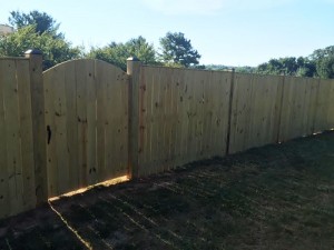 6 Foot Tall Solid Board Wood Privacy Fence