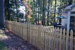 Spaced Picket Colonial Gothic Wood Fence