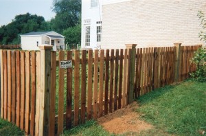 Spaced Picket Dog Eared Wood Fence