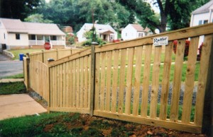 Rustic Custom Picket Wood Fence