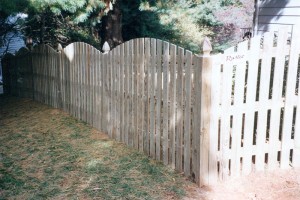Spaced Picket Wood Fence with Arch