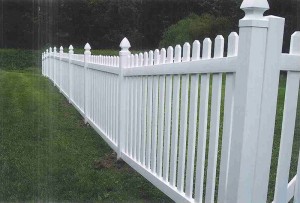 Straight Top Dog Eared Vinyl Fence