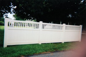 Tongue and Groove Spindle Top Vinyl Semi Privacy Fence