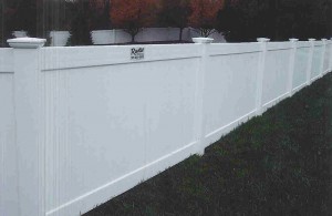 White Privacy Vinyl Fence